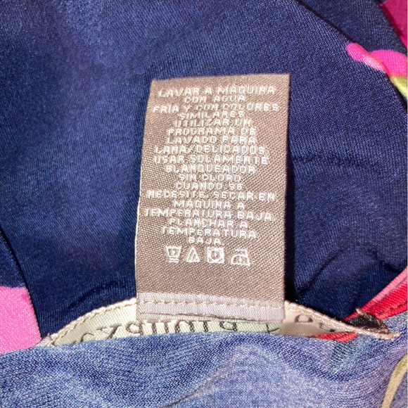 Alexandra & Oak Size Small Floral Dress Navy Pink Purple Green NN EUC! P6521 - Picture 11 of 11